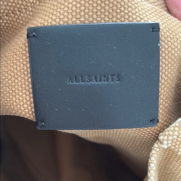 All Saints Tan and Black Tote Bag - Picture 8 of 9